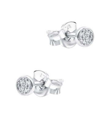 Round Shaped Silver Stud Earring STS-7014